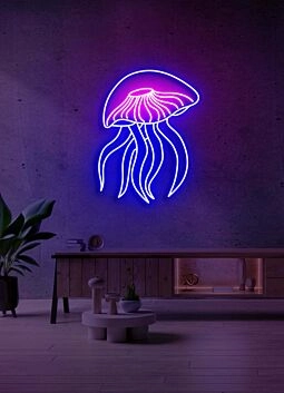 Qualle LED Neonschild moderne Wanddekoration