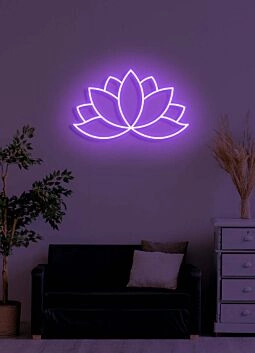 Lotusblume LED-Neonschild für Wohnzimmer und Yoga Studio