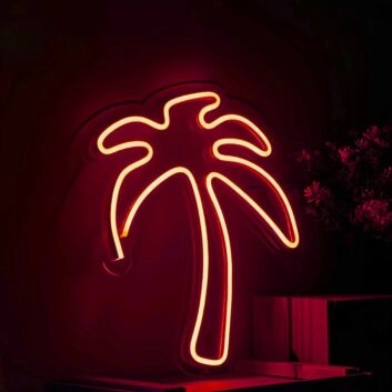 Palme LED-Neonschild Wohnzimmer Bar
