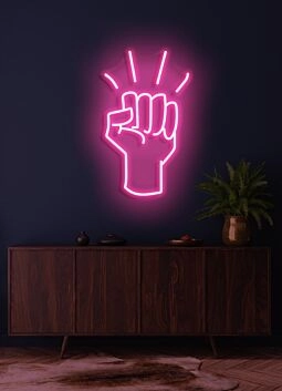 Abstrakte Faust LED Neonschild Wanddekoration