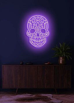 Zuckerschädel LED-Neonschild Wohnzimmer Bar