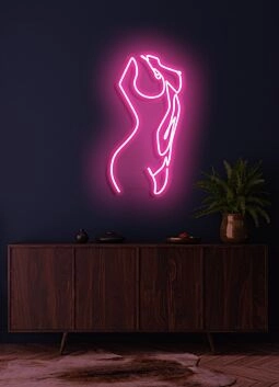 weiblicher Torso Umriss LED-Neonschild Wohnzimmer Studio