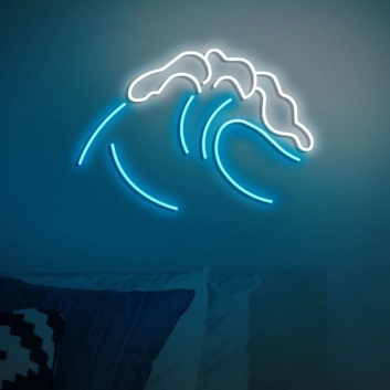 Waves Neon Ocean's Rhythm in Radiant Glow