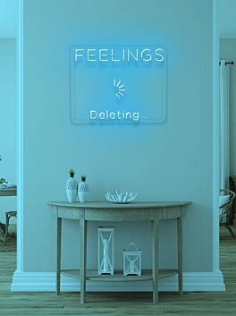 Feelings Delete Playful Neon for Letting Go of Negativity
