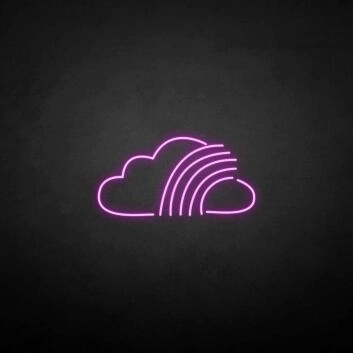 Wolke mit Regenbogen LED-Neonschild Wohnzimmer Kinderzimmer