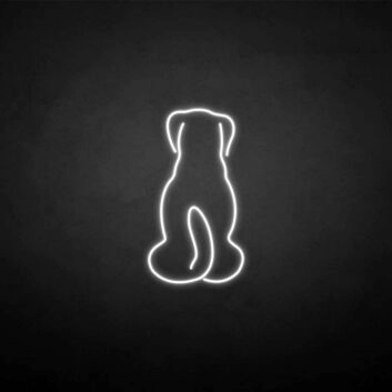 Hundesilhouette von hinten LED-Neonschild Wohnzimmer