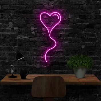 Herzballon LED Neonschild Wohnzimmer Schlafzimmer