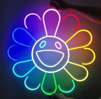 Lächelnde Blume LED Neon Neonschild