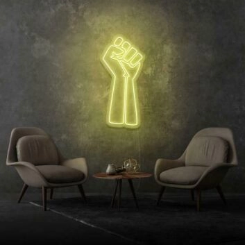 Erhobene Faust LED Neon Neonschild