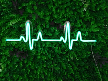 Herzschlaglinie LED-Neonschild für Wohnzimmer und Praxis