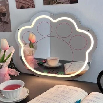 Katzenpfote LED-Neonschild für Schlafzimmer Wohnzimmer