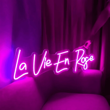 La Vie En Rose LED-Neonschild für Wohnzimmer oder Schlafzimmer