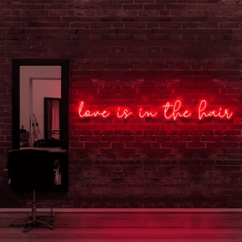 love is in the hair LED-Neonschild Friseursalon