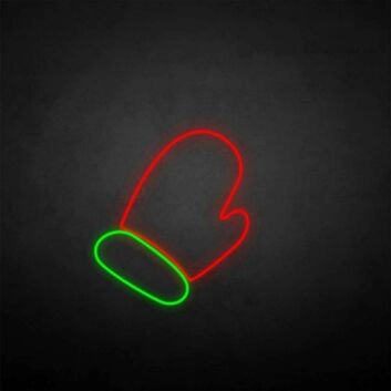 Winterhandschuh LED-Neonschild Wohnzimmer Weihnachtsdeko