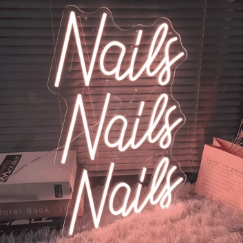 Nails Nails Nails LED-Neonschild für Nagelstudio Schönheitssalon