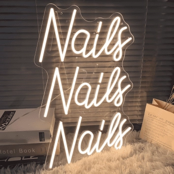 Nails Nails Nails LED-Neonschild für Nagelstudio Schönheitssalon