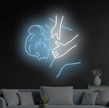 Massage Szene LED-Neonschild für Spa und Massagepraxis