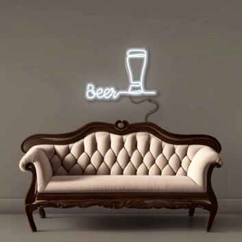 Bierglas LED Neonschild für Bar und Wohnzimmer