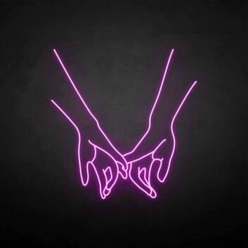 Hände die sich halten LED-Neonschild für Wohnzimmer oder Schlafzimmer