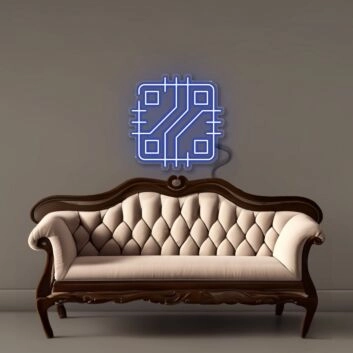 Mikrochip Symbol LED-Neonschild für Wohnzimmer Büro