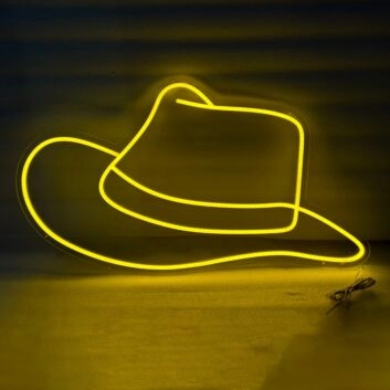 Cowboyhut LED-Neonschild für Bar und Wohnzimmer