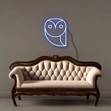 Eule LED-Neonschild Wohnzimmer Büro