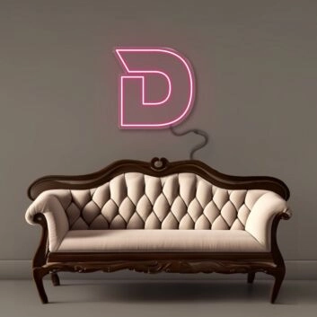 Buchstabe D LED Neonschild für Wohnzimmer und Büro