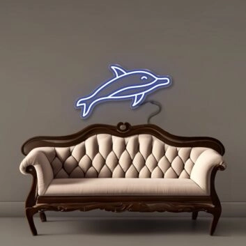 Delfin LED-Neonschild für Wohnzimmer oder Kinderzimmer