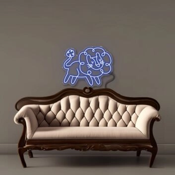 Löwe Illustration LED-Neonschild Wohnzimmer Kinderzimmer