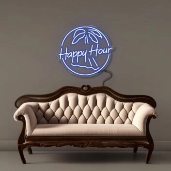 Happy Hour LED-Neonschild für Bar und Wohnzimmer