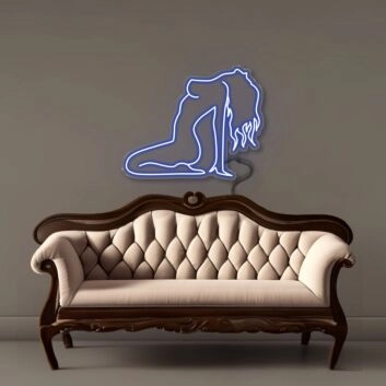 knieende Frau Silhouette LED-Neonschild für Bar Club