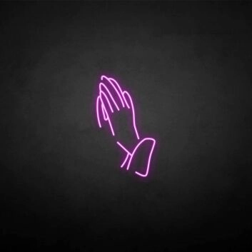 betende Hände LED-Neonschild Wohnzimmer