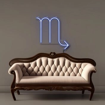 Skorpion Sternzeichen Symbol LED-Neonschild für Wohnzimmer Astrologie Dekor