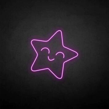 lächelnder Stern LED-Neonschild Kinderzimmer Wohnzimmer