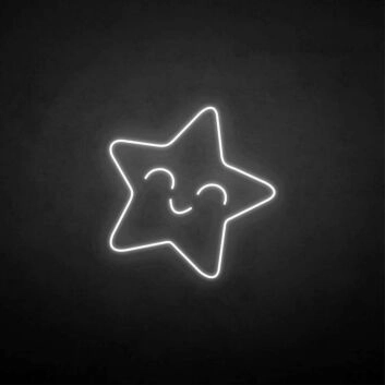 lächelnder Stern LED-Neonschild Kinderzimmer Wohnzimmer