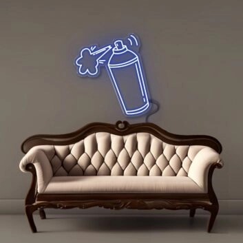 Sprühdose mit Farbspray LED-Neonschild Wohnzimmer Atelier