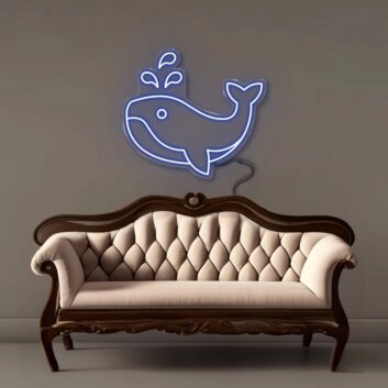 Wal mit Wasserfontäne LED-Neonschild Wohnzimmer Kinderzimmer