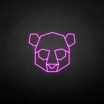 Panda Kopf LED-Neonschild Wohnzimmer Kinderzimmer
