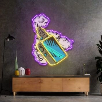 E-Zigaretten Gerät mit Dampf LED-Neonschild für Bar Club