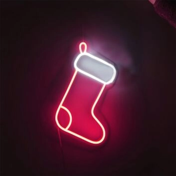 Weihnachtsstrumpf LED-Neonschild Wohnzimmer Weihnachten