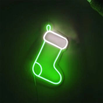 Weihnachtsstrumpf LED-Neonschild Wohnzimmer Weihnachten