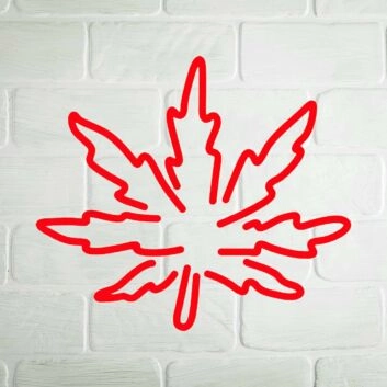Cannabisblatt LED-Neonschild für Bar Club