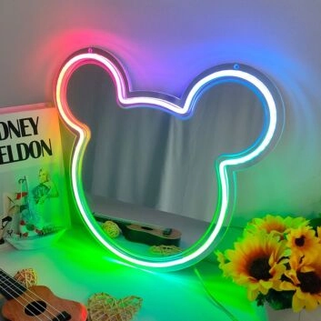 Bärkopf Silhouette LED-Neonschild für Kinderzimmer Wohnzimmer