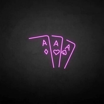Spielkarten Ass LED-Neonschild für Spielzimmer Bar