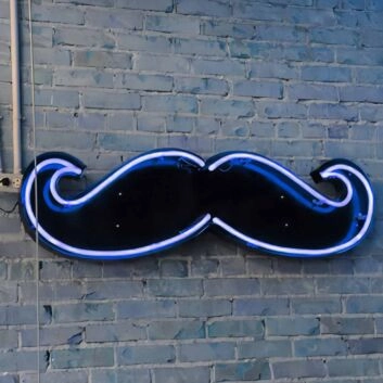 Schnurrbart LED-Neonschild für Bar und Barbershop