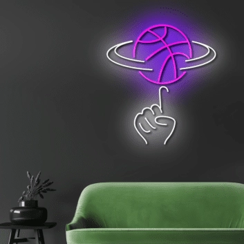 Basketball Spin Neon LED Wandlicht