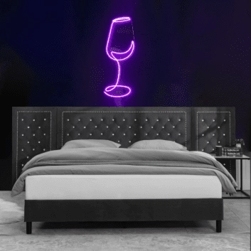 Weinglas LED-Neonschild für Wohnzimmer Bar