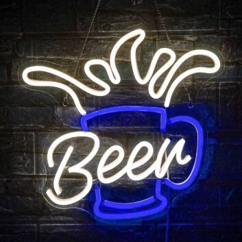 Bierkrug mit Schaum LED Neonschild für Bar und Kneipe