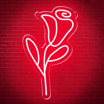 Rosenblüte LED-Neonschild Wohnzimmer Dekoration