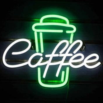 Kaffeebecher LED Neonschild für Café und Küche